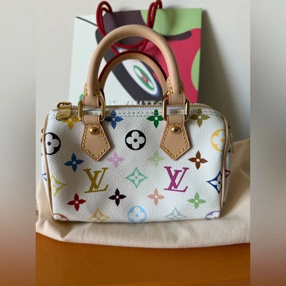 Louis Vuitton Murakami White Multicolor Nano Speedy Bag - Picture 7 of 16